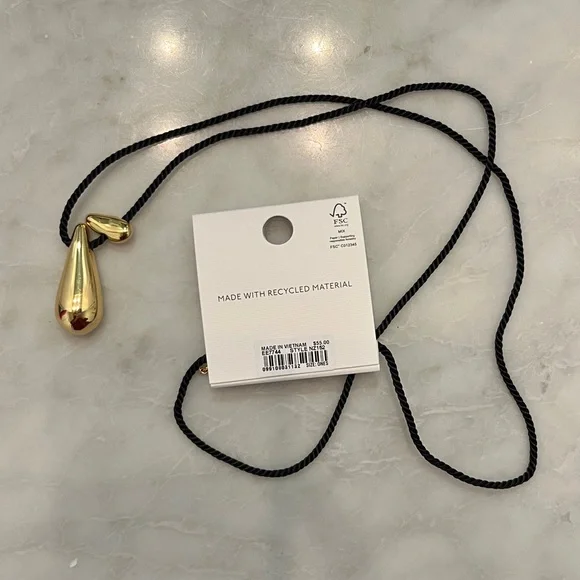 {{madewell}} Double Droplet Pendant Necklace - Picture 6 of 6